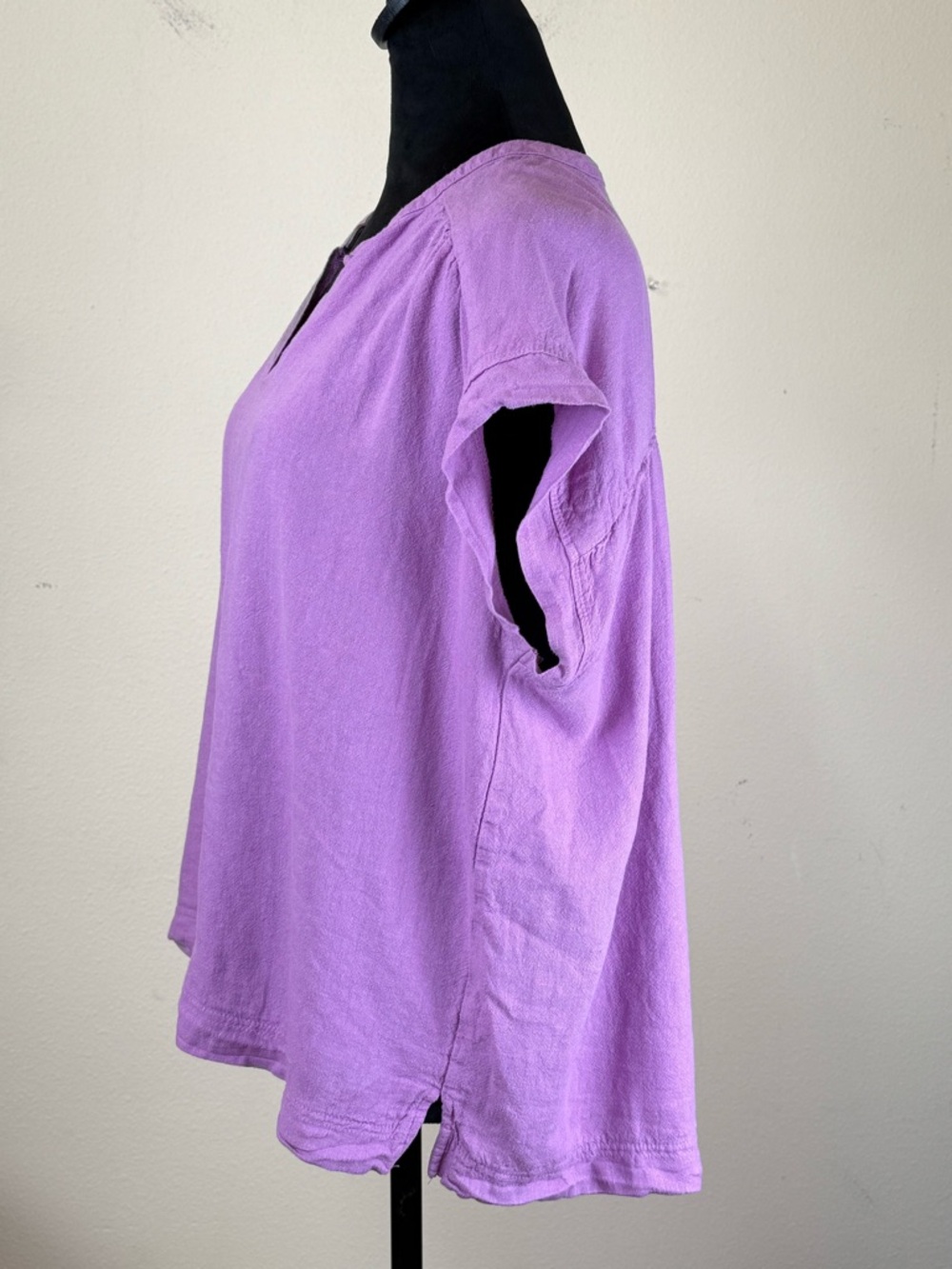 Splendid tops large blue and lavender linen blend - Picture 4 of 14